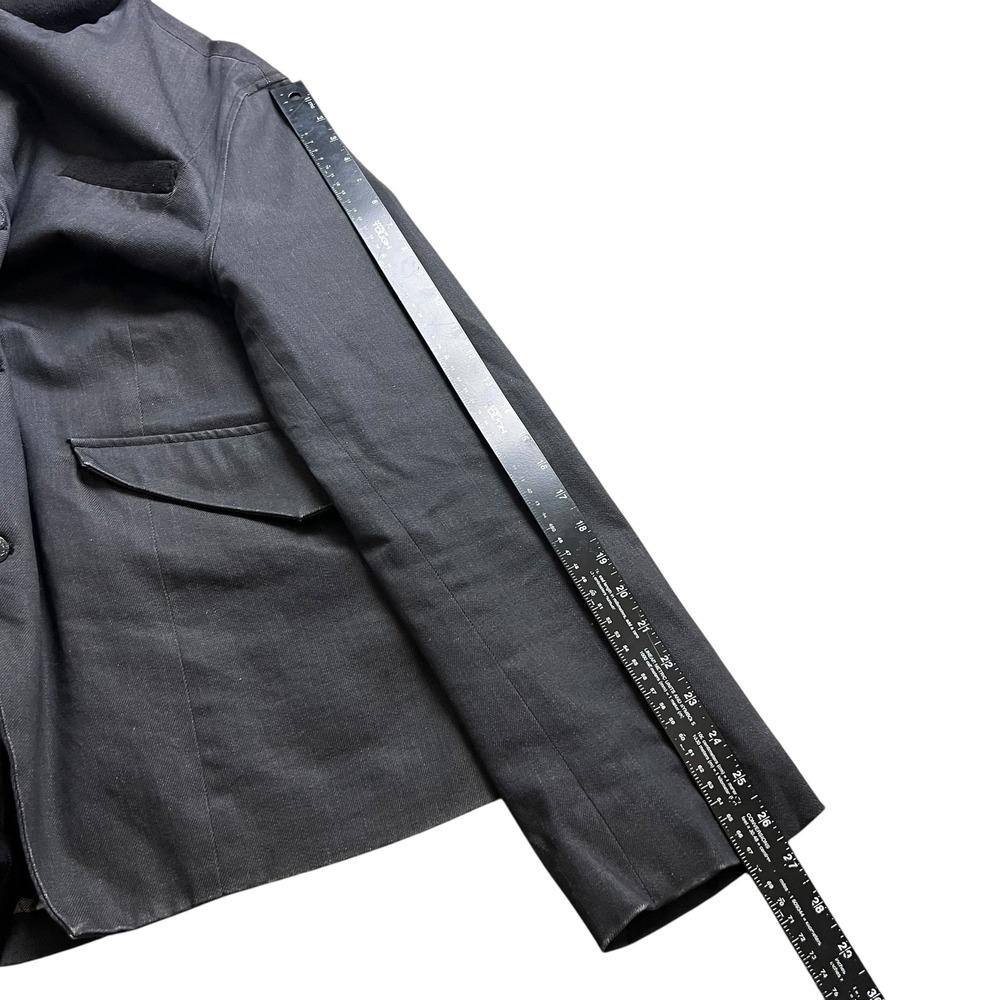 Rogan NYC Mens XL Gray Asymmetrical Zip Field Jacket Plaid Lined Cotton Twill - Picture 10 of 11